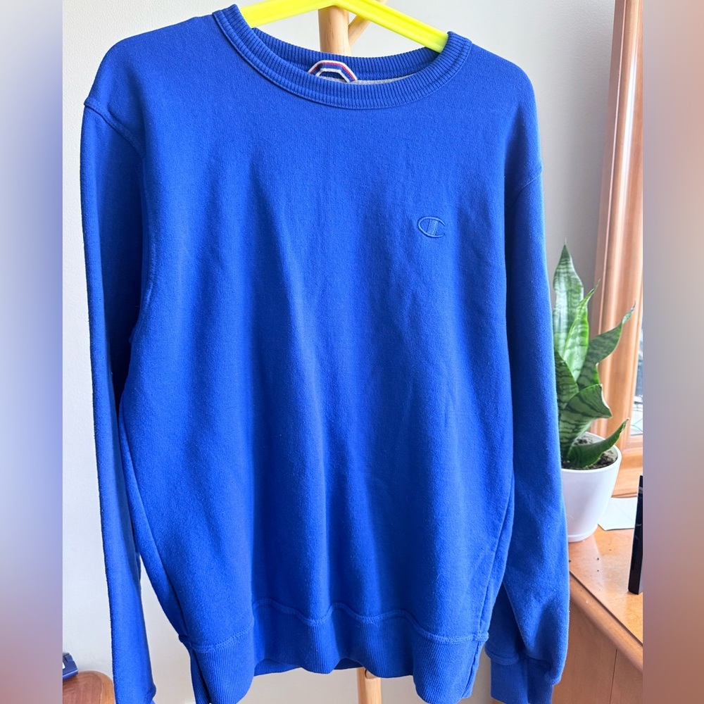 Champion Men's Vibrant Blue Crewneck Sweater